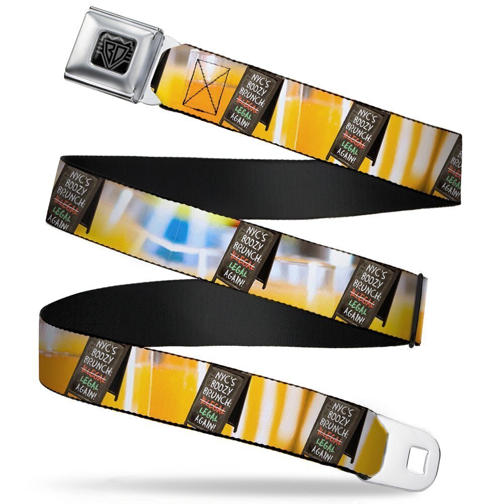 3431 Seatbelt Belt - Vivid NYC Brunch Sign/Mimosa - 1.0" Wide - 20-36